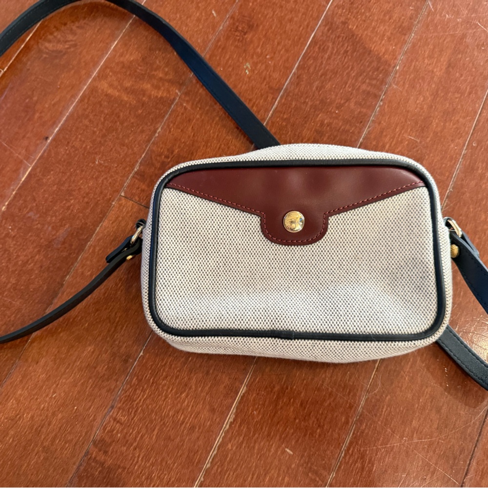 Longchamp Beige and Brown Crossbody Bag